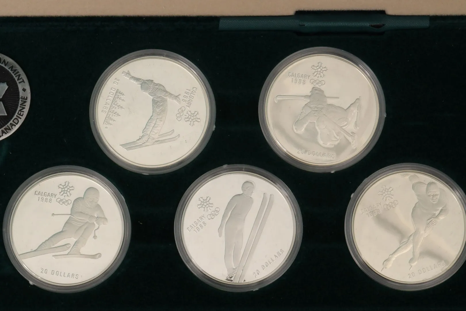 1988 Calgary Winter Olympics 999 Silver Coin Set (34.12g.)