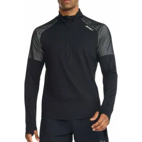 2XU Light Speed Half Zip Long Sleeve Mens Running Top - Black