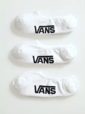 3 Pack Classic No Show Socks - White