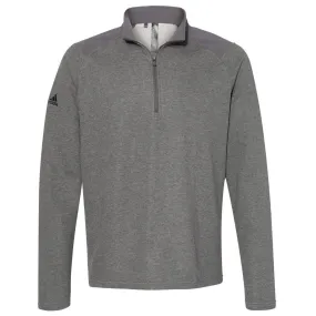 adidas Men's Grey Five Heather Heather Quarter Zip