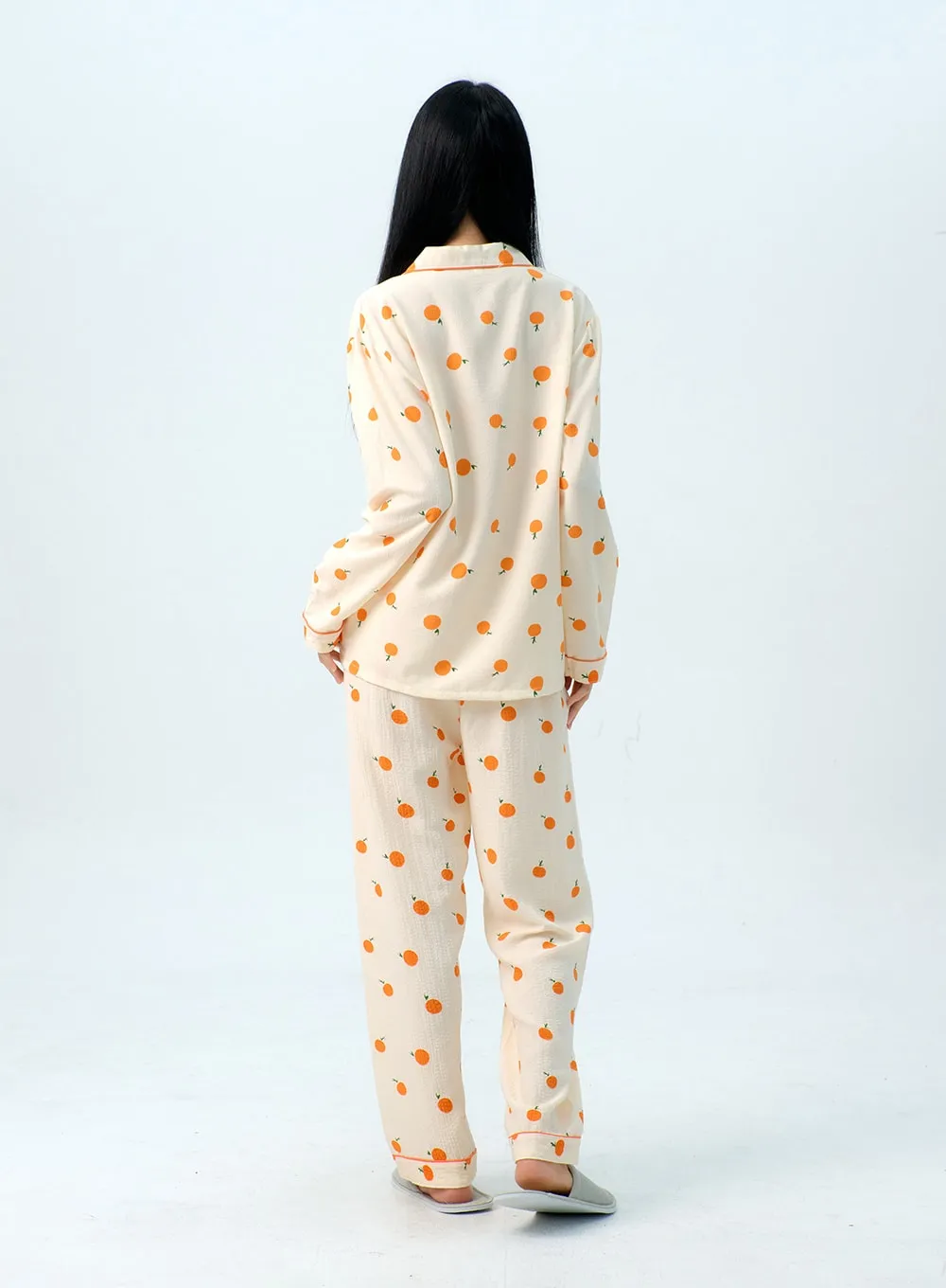 Apricot Pattern Pajama Set IG313