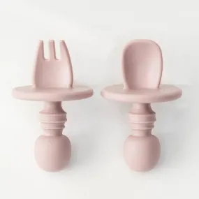 Babeehive Dusty Rose Mini Spoon and Fork Set