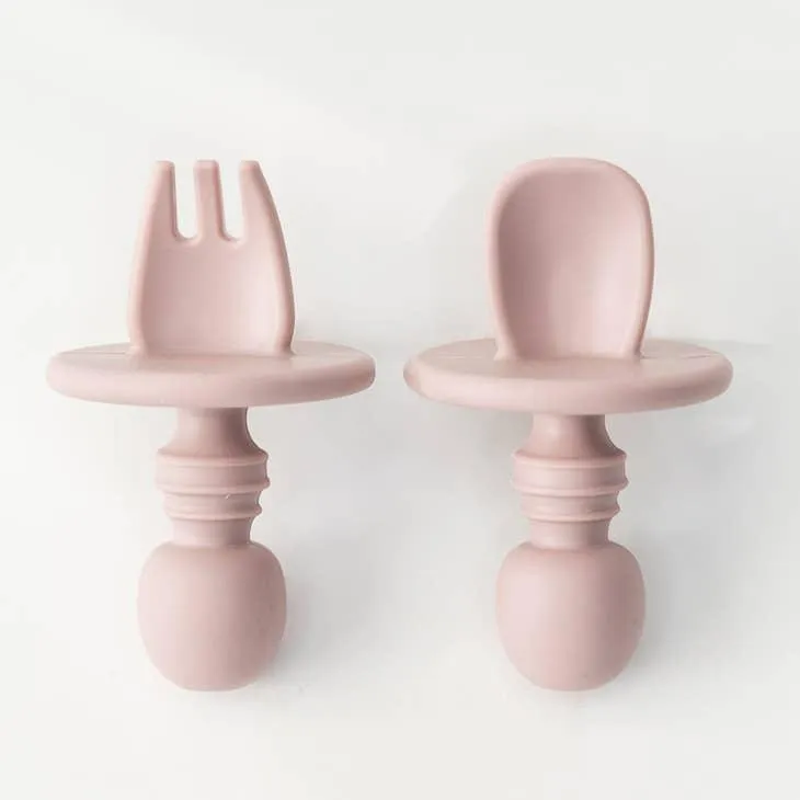 Babeehive Dusty Rose Mini Spoon and Fork Set