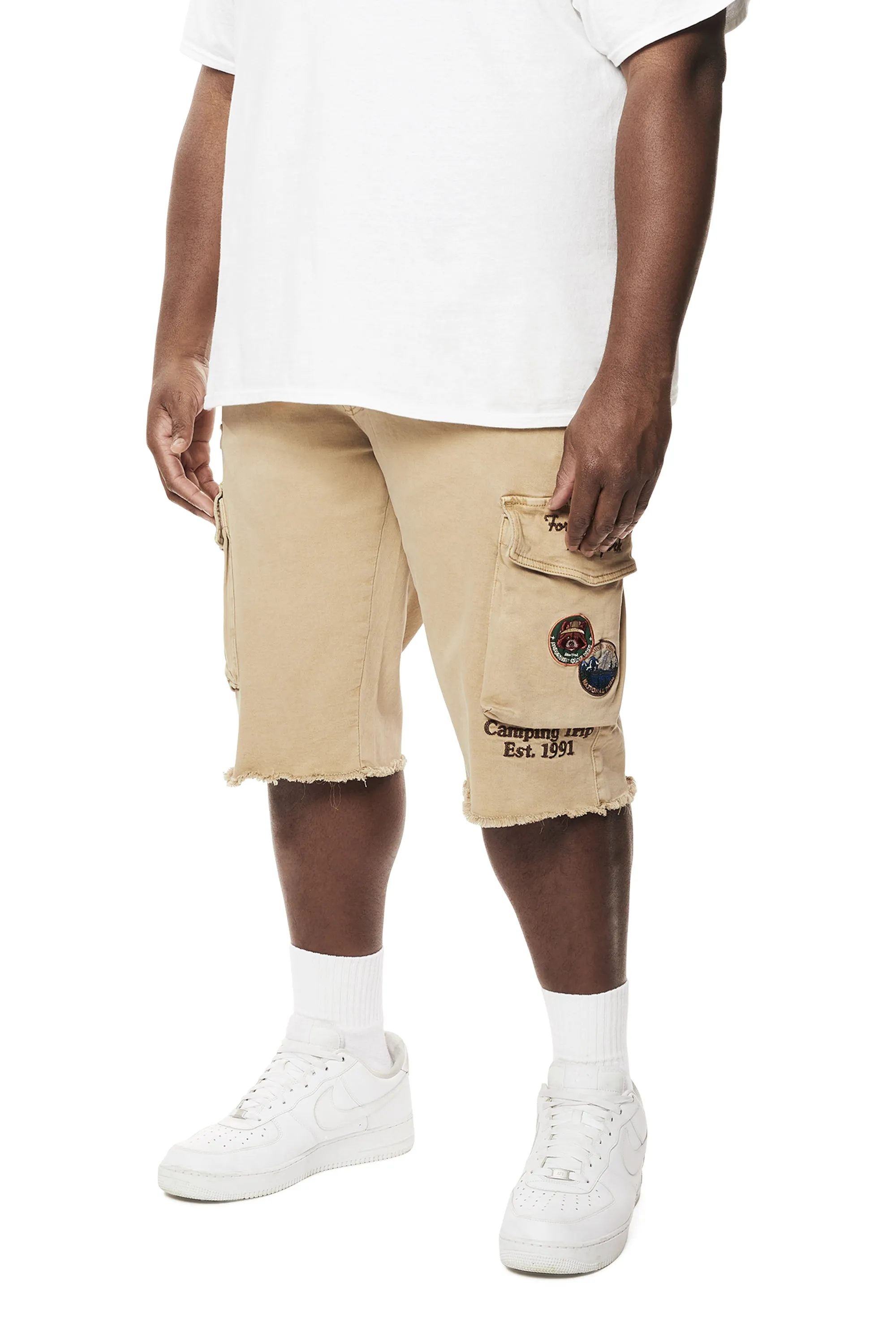 Big and Tall - Forest Collection Cargo Twill Shorts - Khaki