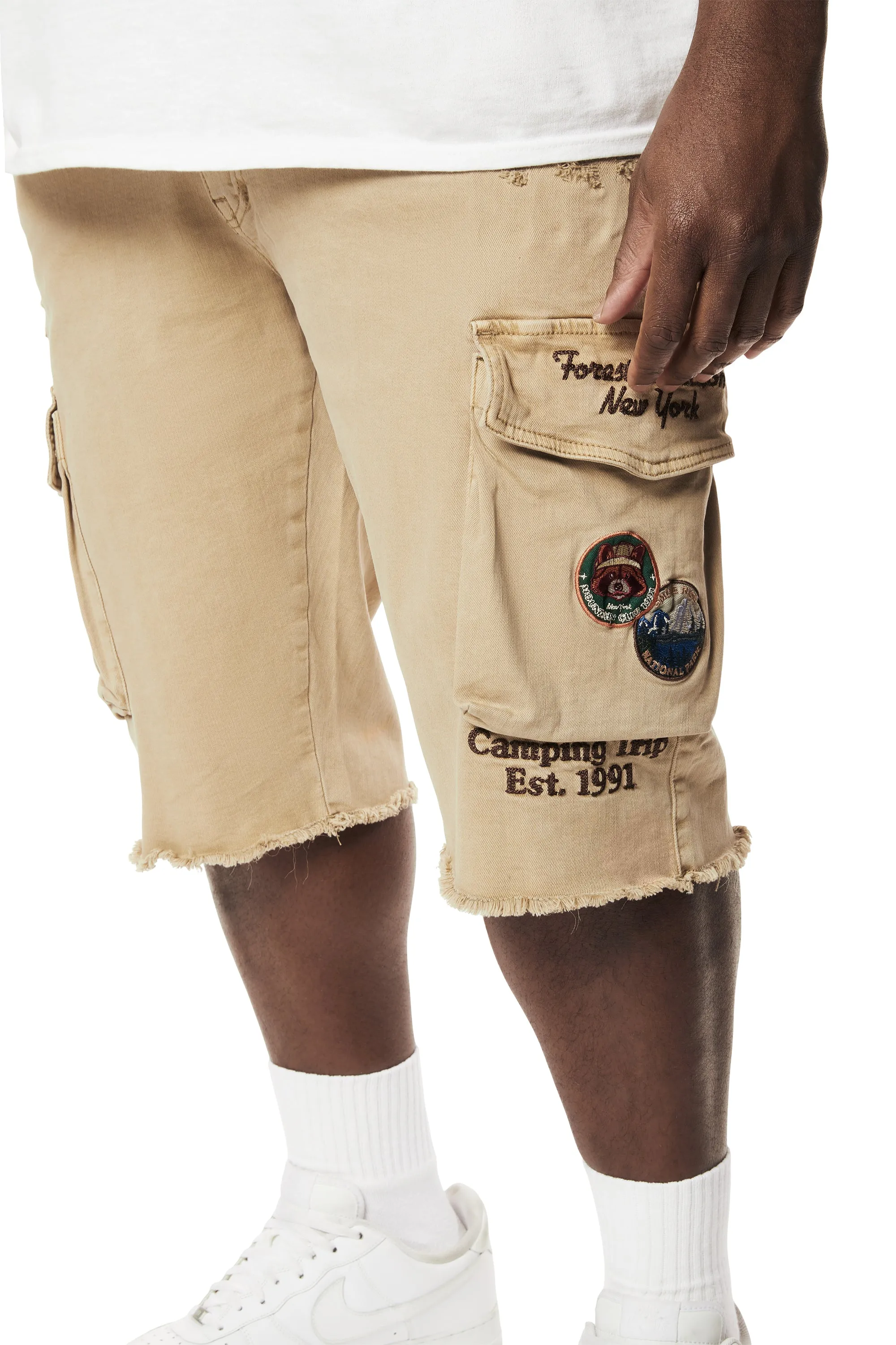 Big and Tall - Forest Collection Cargo Twill Shorts - Khaki