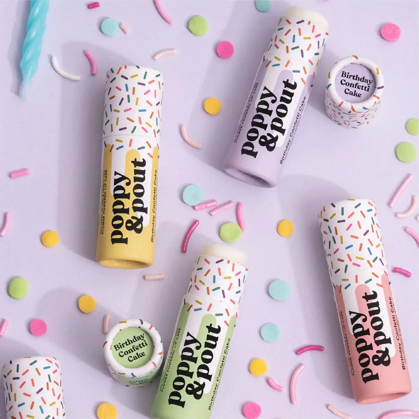 Birthday Confetti Lip Balm - Purple