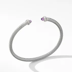 Cable Classic Bracelet with Amethyst and Diamonds