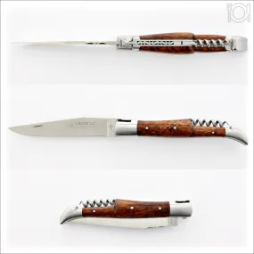 Classic Laguiole Corkscrew Knife Snakewood Handle