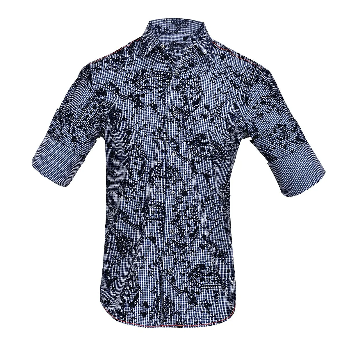 CM0W424 - Cuadra blue stone wash fashion western shirt for men