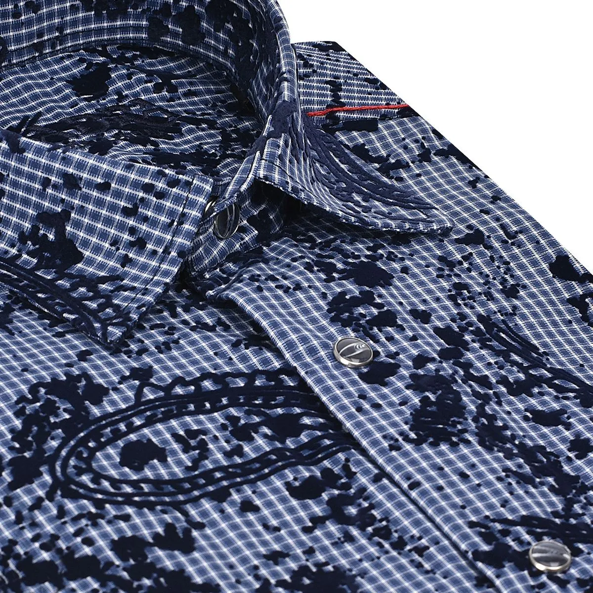 CM0W424 - Cuadra blue stone wash fashion western shirt for men