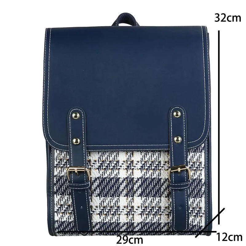 DB1235 Women's Cool Backpack - Multifunctional Laptop Lattice Bag