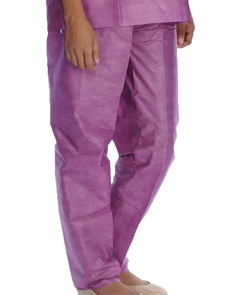 Disposable Medical Scrub Pants with Elastic Waist