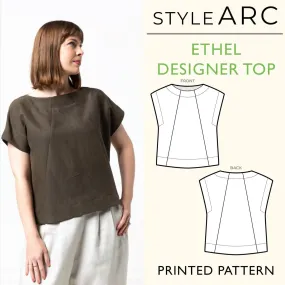 Ethel Designer Top Sewing Pattern by Style Arc, US Sizes 0-26