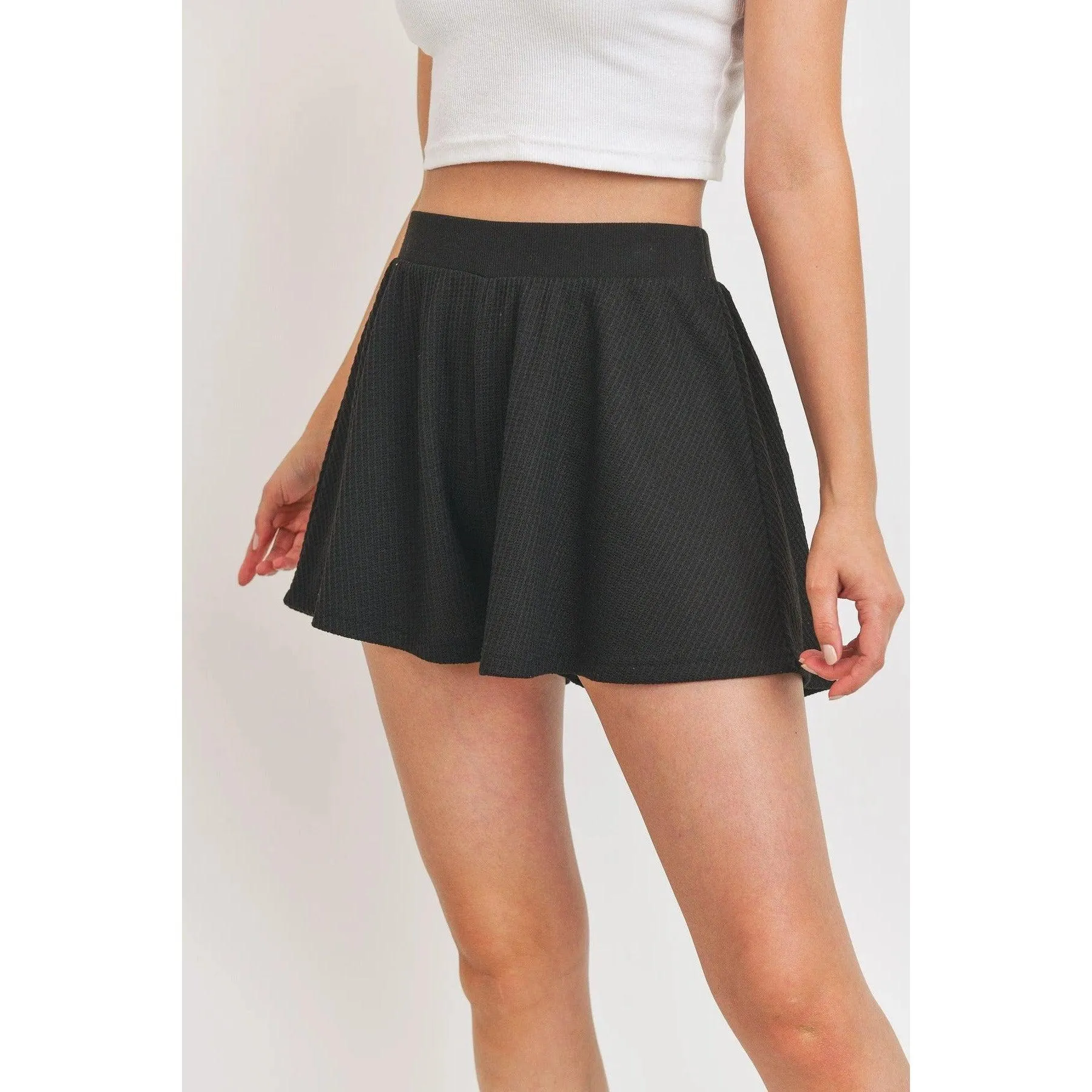 Flounce Shorts Micro Waffle