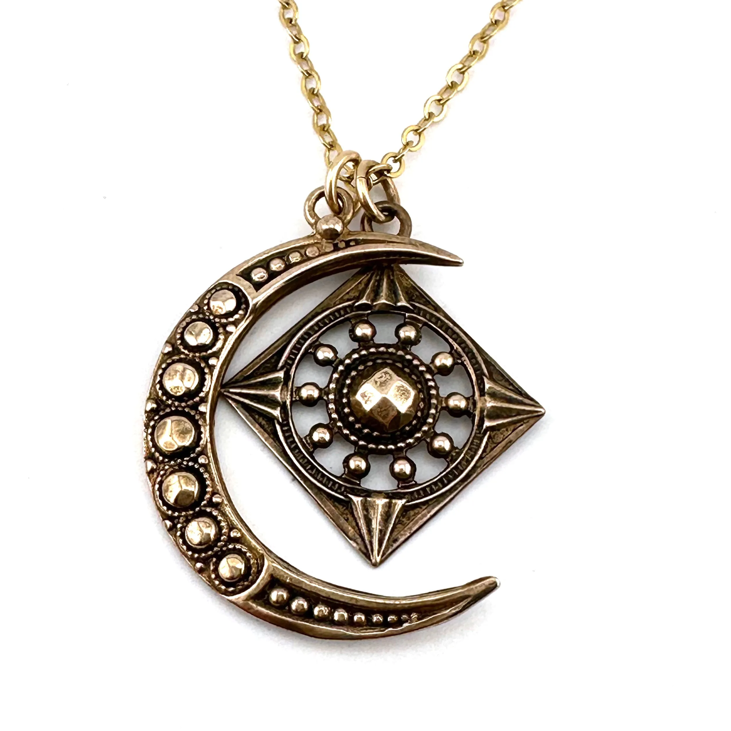 FOCUS MOON Necklace Set - Bronze