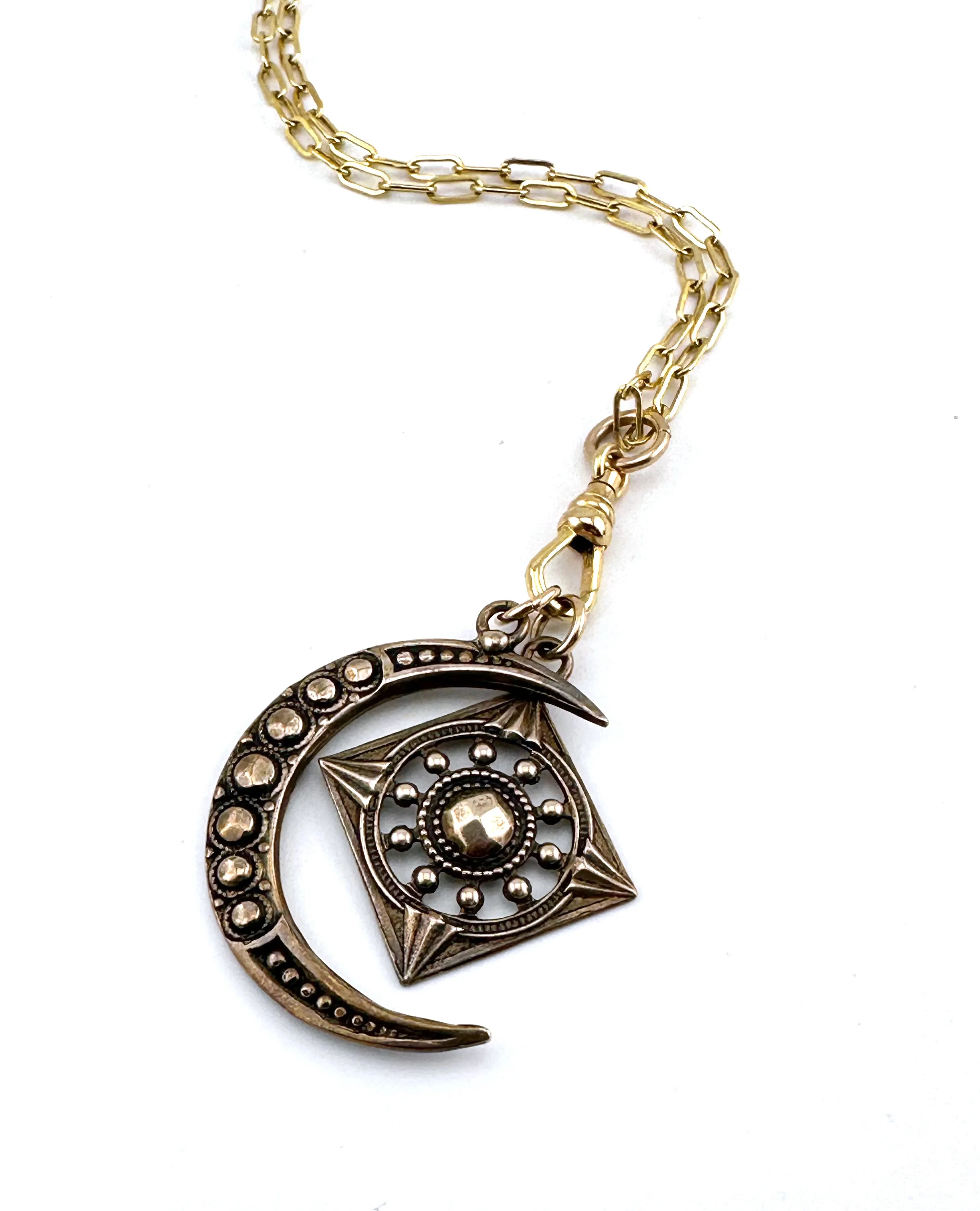 FOCUS MOON Necklace Set - Bronze