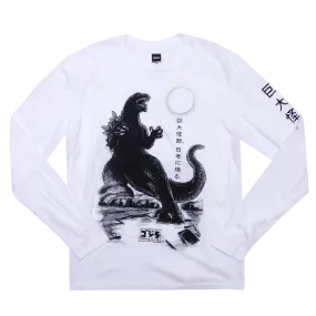 Godzilla White Long Sleeve