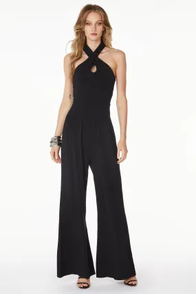 HIGH NECK WIDE LEG JUMPSUIT