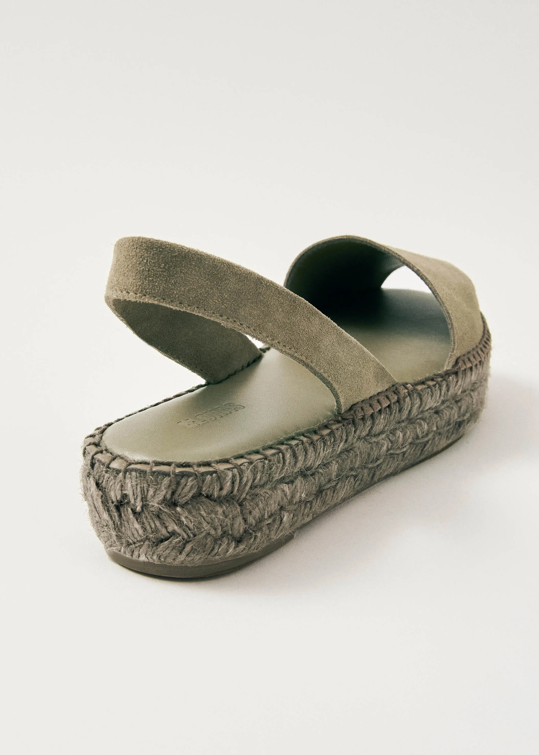 Ibizas Suede Green Leather Espadrilles