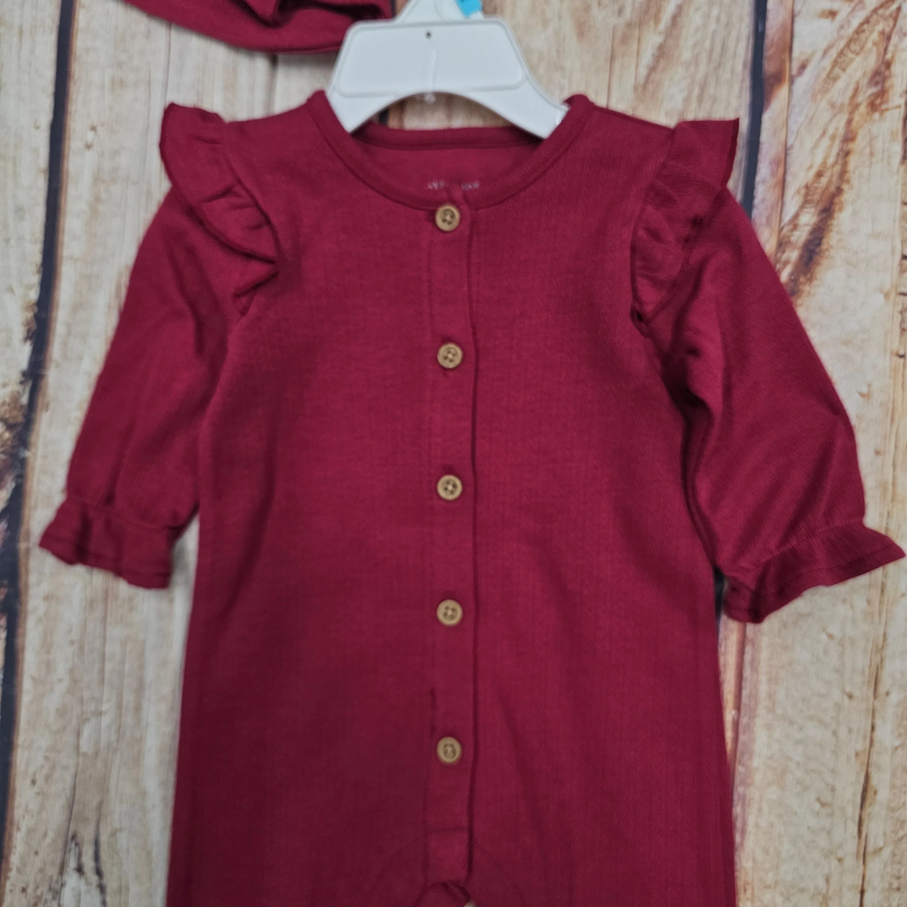 LITTLE ME CRANBERRY ROMPER