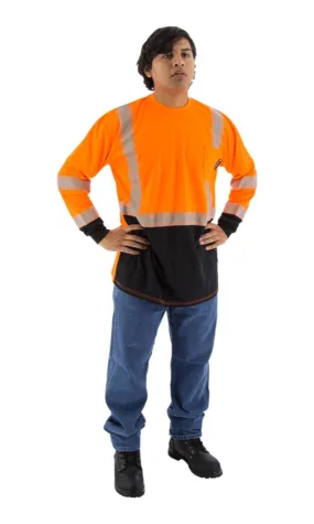 Majestic 75-5258 Hi-Vis Orange Long Sleeve Reflective Chainsaw Striping ANSI 2 R