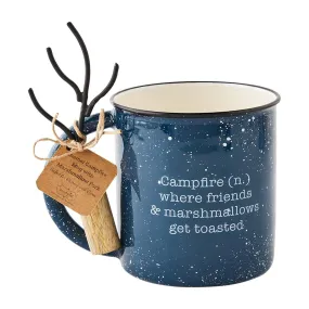 Navy S'mores Enamel Mug Set