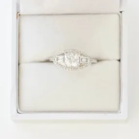 SAMPLE SALE- Celestial Vintage Ring in Cubic Zirconia - Size UK L 1/2