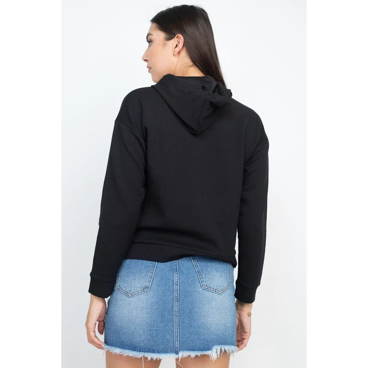 Self-tie Drawstrings Hoodie