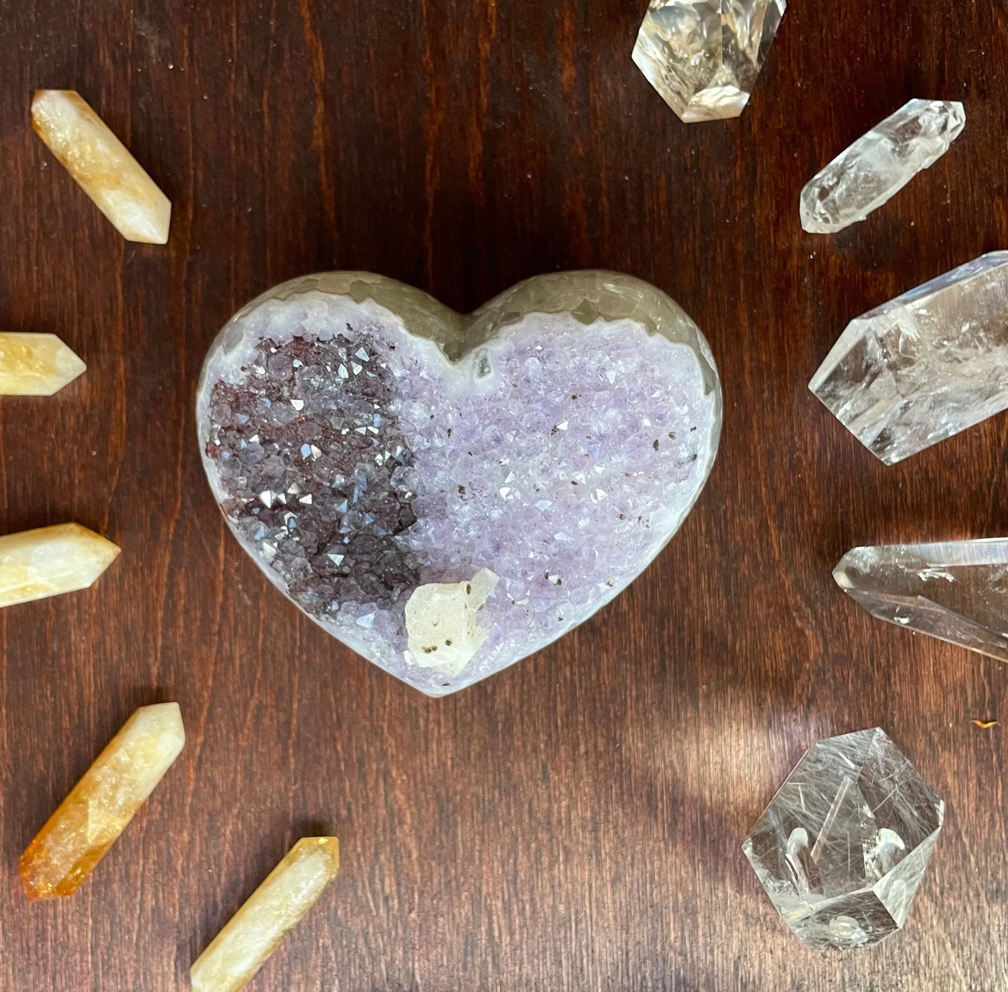 United We Stand Amethyst Heart