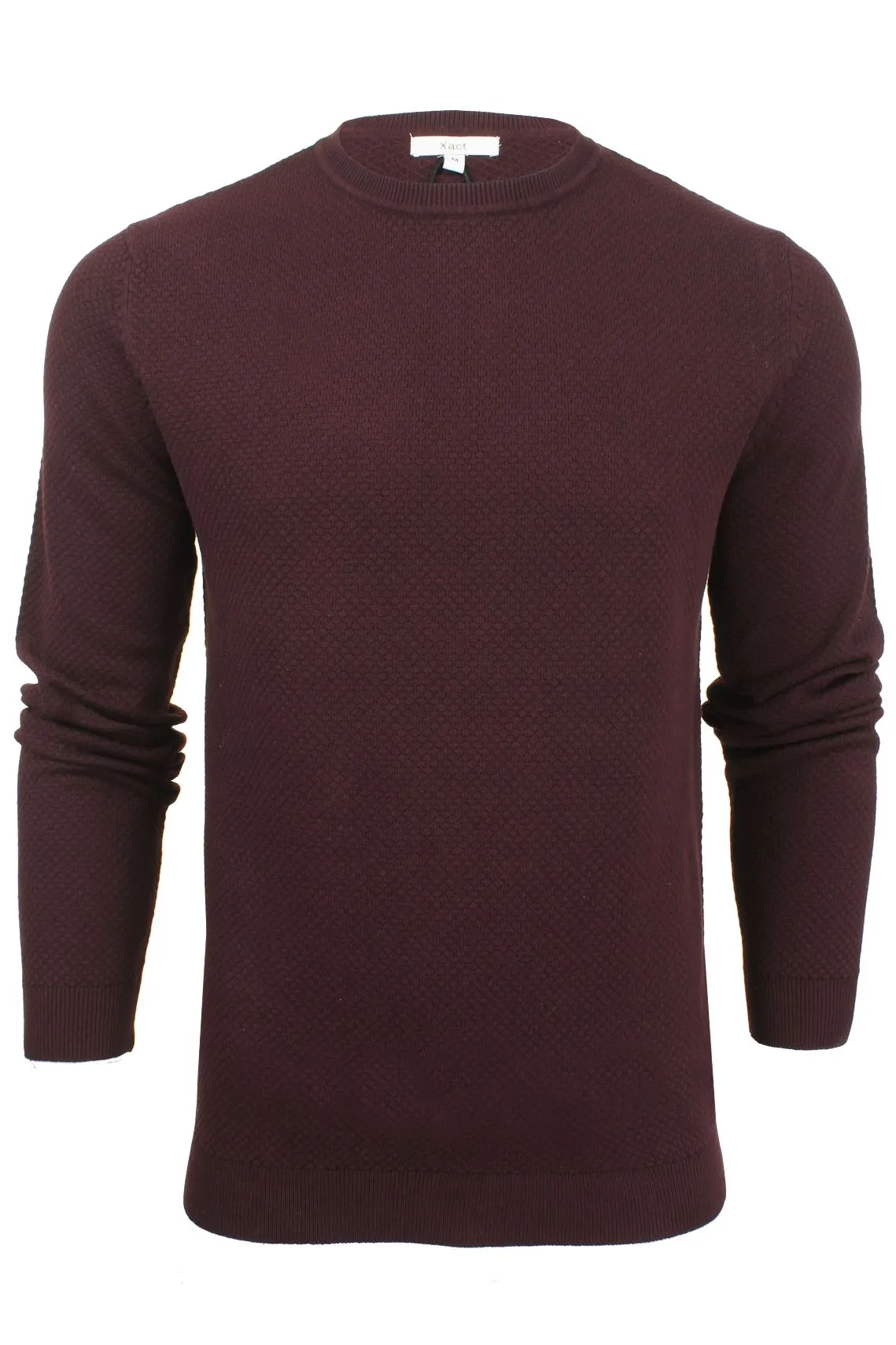 Xact Men's Textured Cotton Crew Neck Jumper