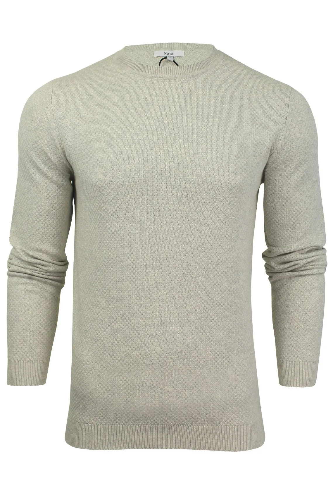 Xact Men's Textured Cotton Crew Neck Jumper